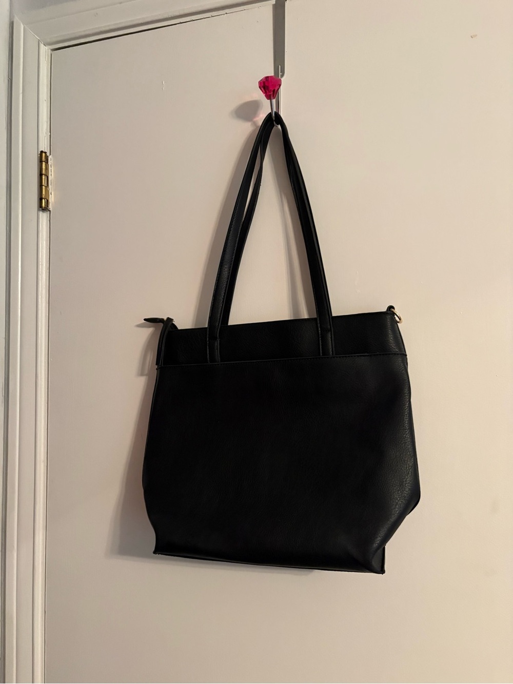 Everyday Black Tote Bag with Double Straps